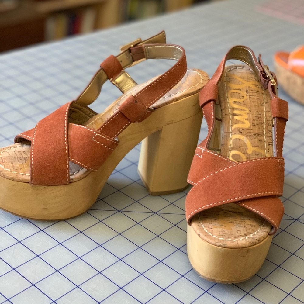 Sam Edelman platform slingback heels, size 6